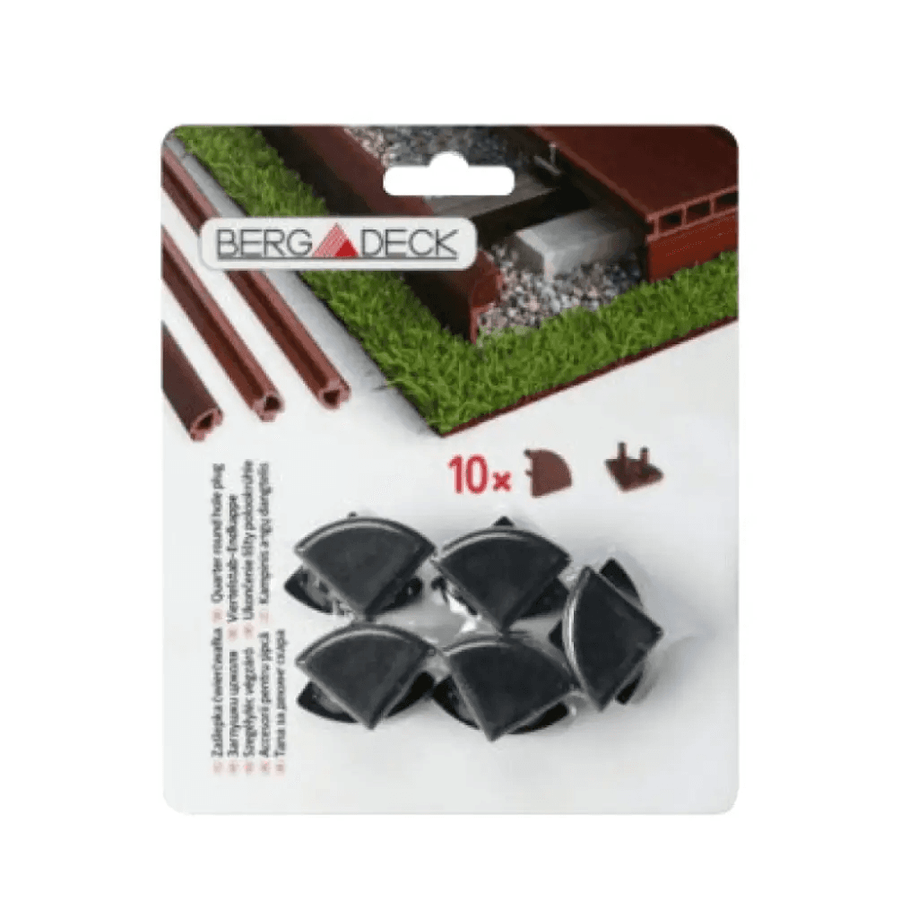 Zaślepka ćwierćwałka WPC Czarna 10szt BDZC02, Salag