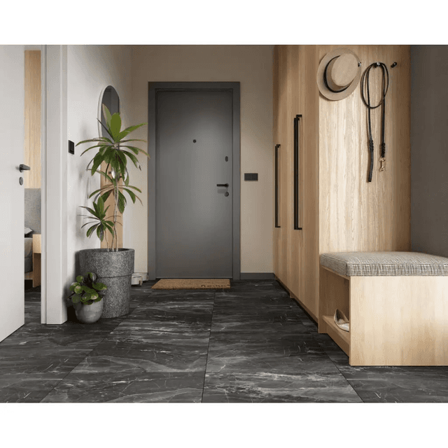 Panele winylowe SPC Dark Stone 60x60 Kamień Szary Ciemny Matowy 6067238 Klasa 33 5 mm, Vilo