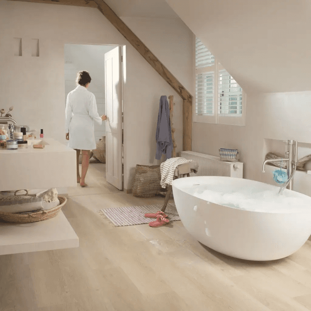 Panele winylowe SPC LVT z podkładem Dąb Morska Bryza Beż Klasa 33 6 mm, AVMPU40080, Quick-Step Unilin