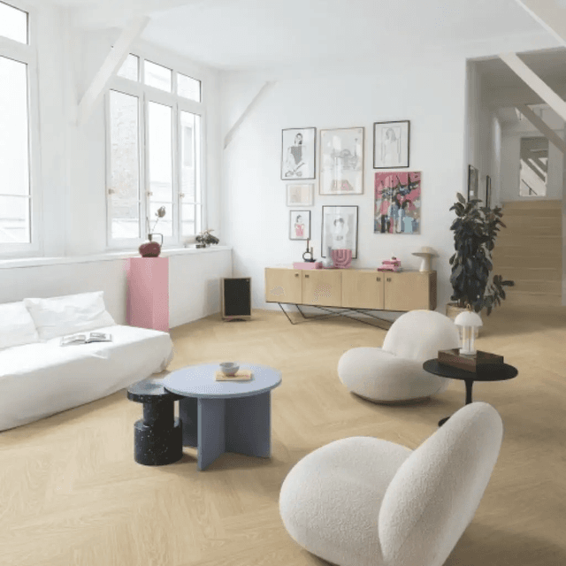 Panele winylowe SPC LVT z podkładem Jodełka Dąb Rumiany HB Klasa 33 6 mm, AVHBU40359, Quick-Step Unilin