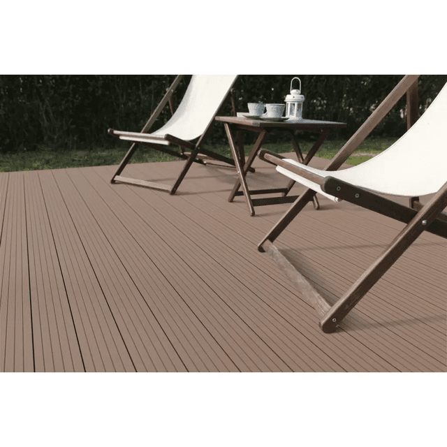 Deska tarasowa dwustronna BERGDECK B150 szczotkowana Orzech 2,4m 25 mm, BD1003, Bergdeck