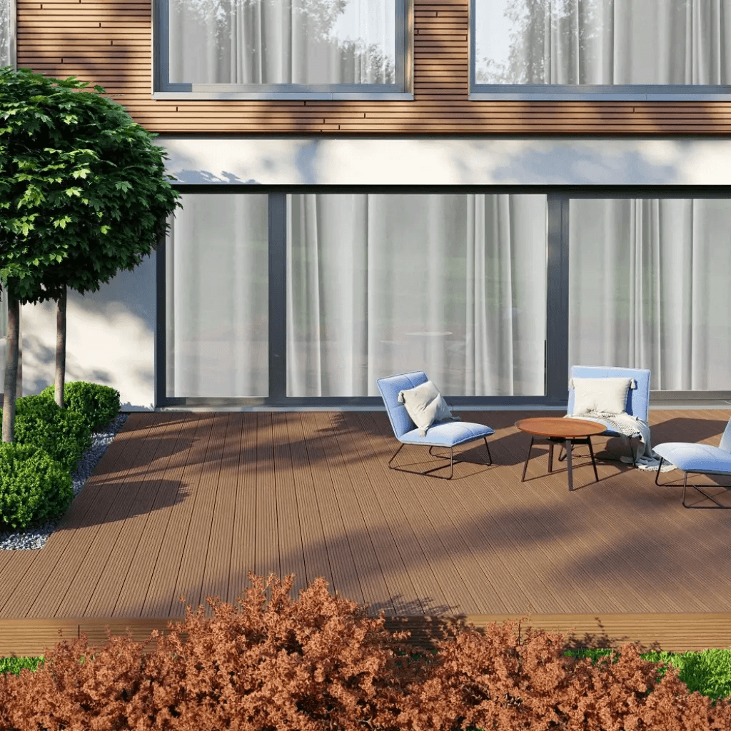 Deska tarasowa Wood szczotkowana Kasztan 2,4m 25 mm, BW0004, Bergdeck