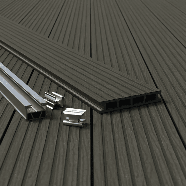 Deska tarasowa Wood szczotkowana Grafit 2,4m 25 mm, BW0002, Bergdeck