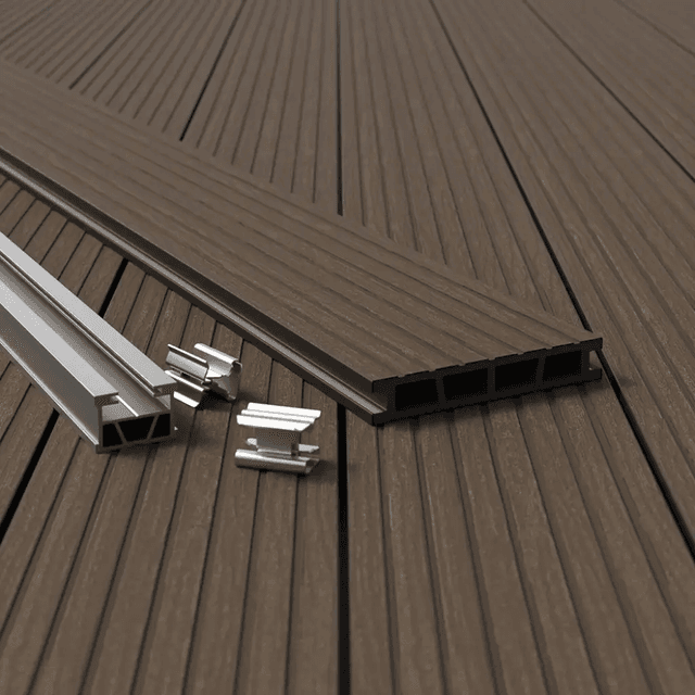 Deska tarasowa Wood szczotkowana Orzech 2,4m 25 mm, BW0003, Bergdeck