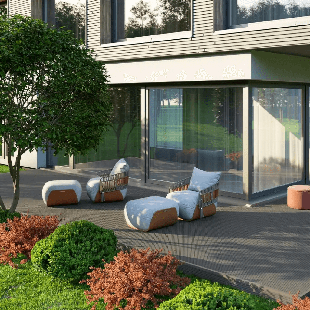 Deska tarasowa Wood szczotkowana Szara 2,4m 25 mm, BW0001, Bergdeck