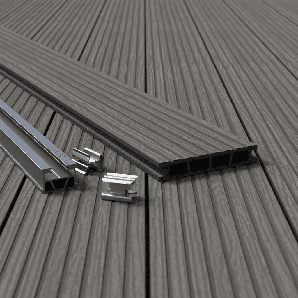 Deska tarasowa Wood szczotkowana Szara 2,4m 25 mm, BW0001, Bergdeck