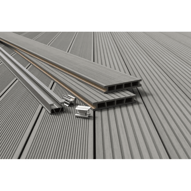 Deska tarasowa dwustronna BERGDECK Pure Antracyt 2,4m 25 mm, BP1001, Bergdeck