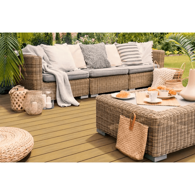 Deska tarasowa dwustronna BERGDECK W138 Teak/Orzech 2,9m 23 mm, BB0021, Bergdeck