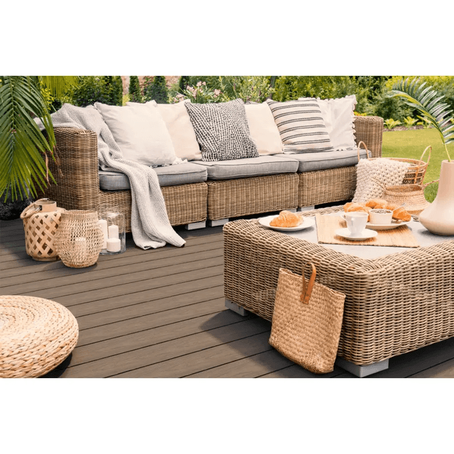 Deska tarasowa dwustronna BERGDECK W138 Teak/Orzech 2,9m 23 mm, BB0021, Bergdeck