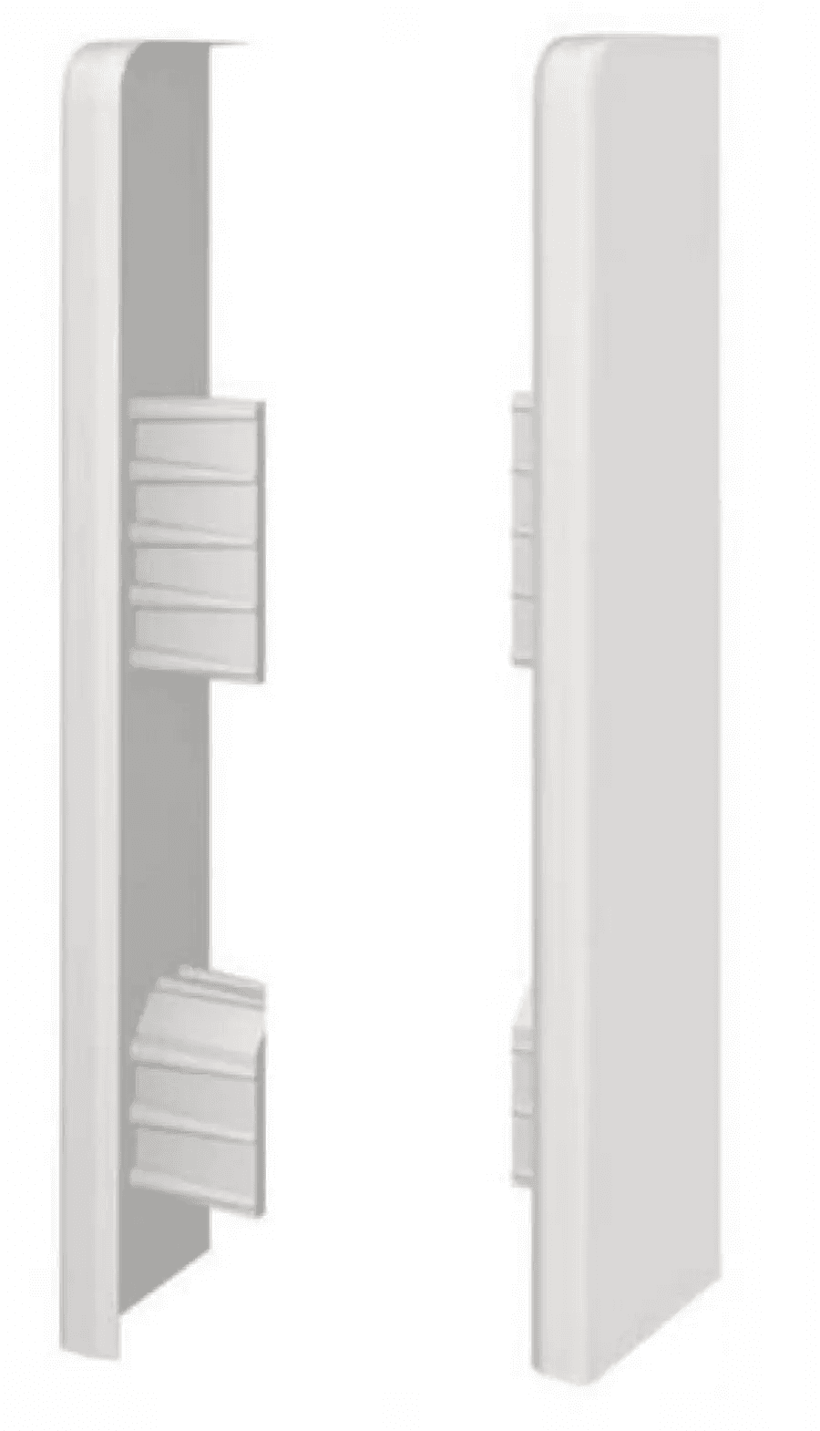Zaślepki do listew Plastikowe Espumo ESP201 Białe Komplet Lewa+Prawa, VOX