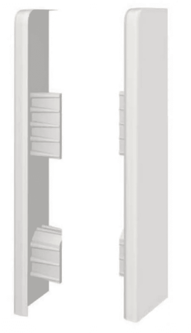 Zaślepki do listew Plastikowe Espumo ESP201 Białe Komplet Lewa+Prawa, VOX