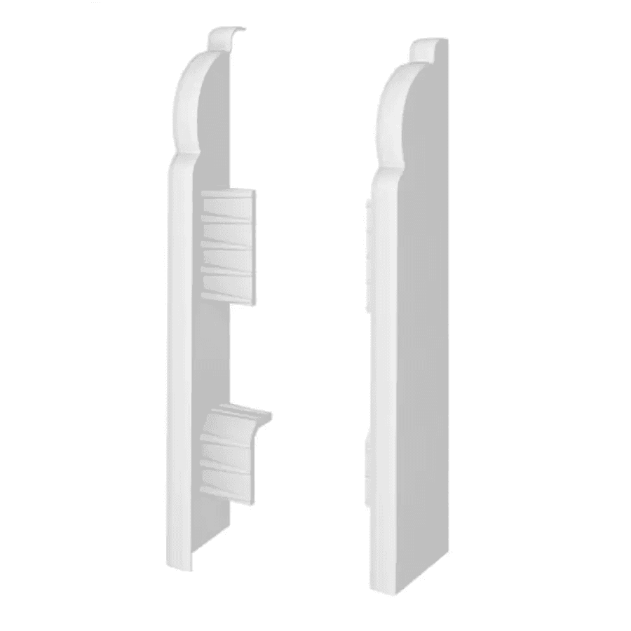 Zaślepki do listew Plastikowe Espumo ESP301 Białe Komplet Lewa+Prawa, VOX