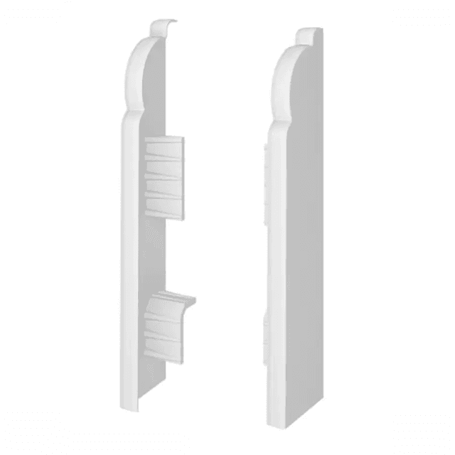 Zaślepki do listew Plastikowe Espumo ESP301 Białe Komplet Lewa+Prawa, VOX