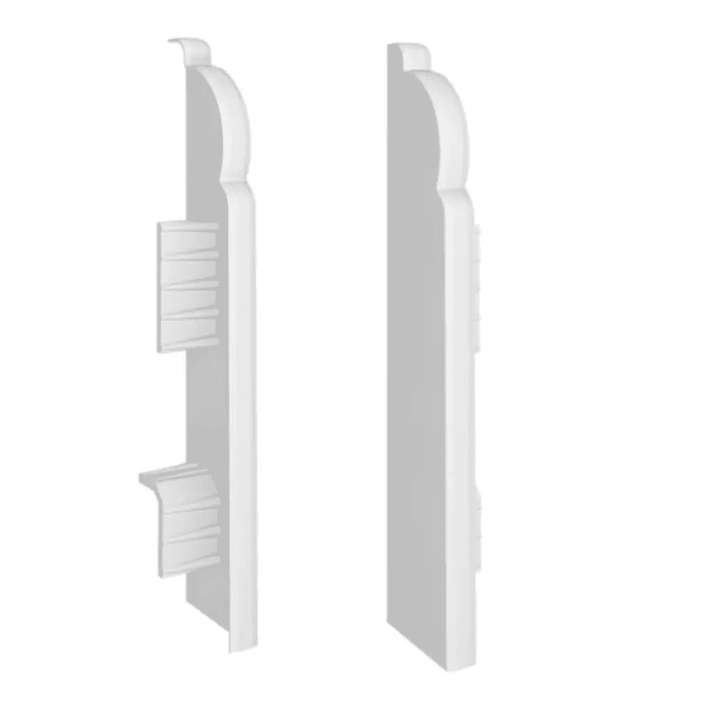 Zaślepki do listew Plastikowe Espumo ESP301 Białe Komplet Lewa+Prawa, VOX