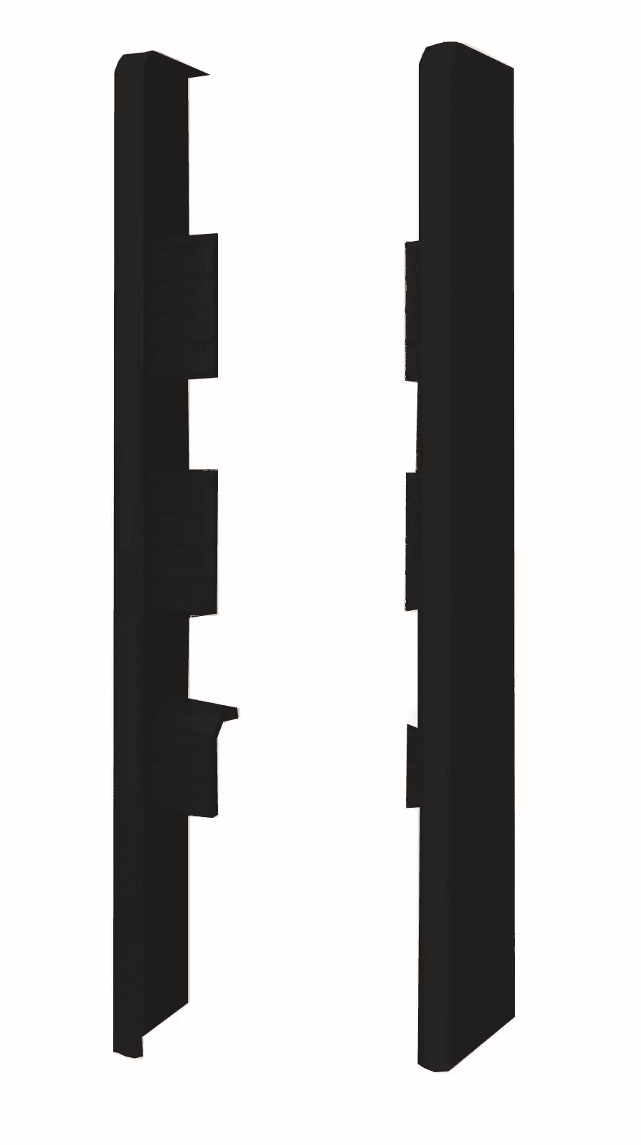 Zaślepki do listew Plastikowe Espumo ESP406 Czarne Komplet Lewa+Prawa, VOX