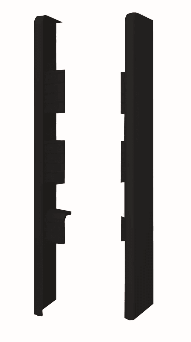 Zaślepki do listew Plastikowe Espumo ESP406 Czarne Komplet Lewa+Prawa, VOX