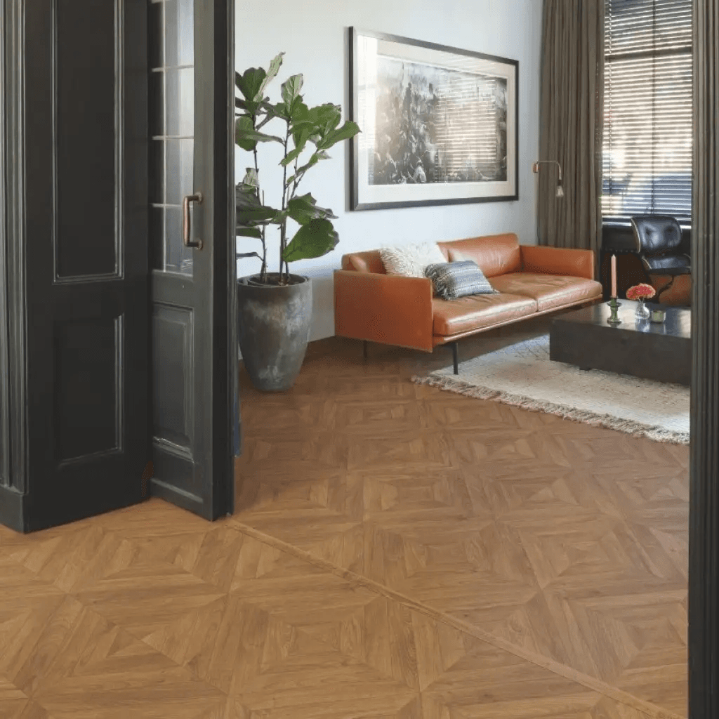 Panele Podłogowe Dąb Chevron Brązowy IPA4162 AC4 8 mm, Quick-Step Unilin