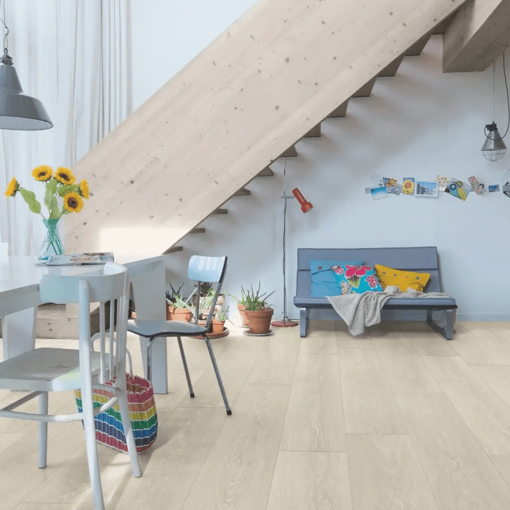 Panele Podłogowe Dąb Nizninny Beżowy Jasny MJ3554 AC4 9.5 mm, Quick-Step Unilin