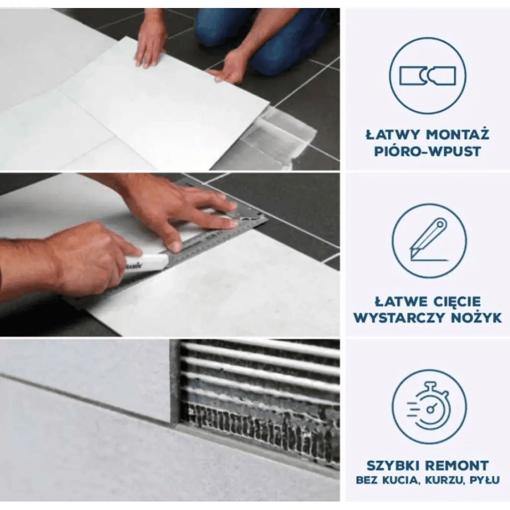 Panele winylowe Piano Mid Grey 51017 Klasa 34 3.2 mm, Classen