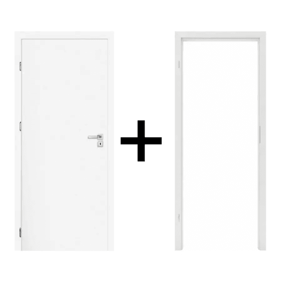 Komplet drzwi + ościeżnica Norma Decor 1 Lewe 90 cm Przylgowe, 100038380, 100054271, Invado