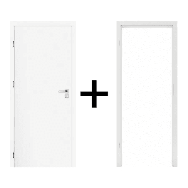 Komplet drzwi + ościeżnica Norma Decor 1 Lewe 90 cm Przylgowe, 100038380, 100054271, Invado