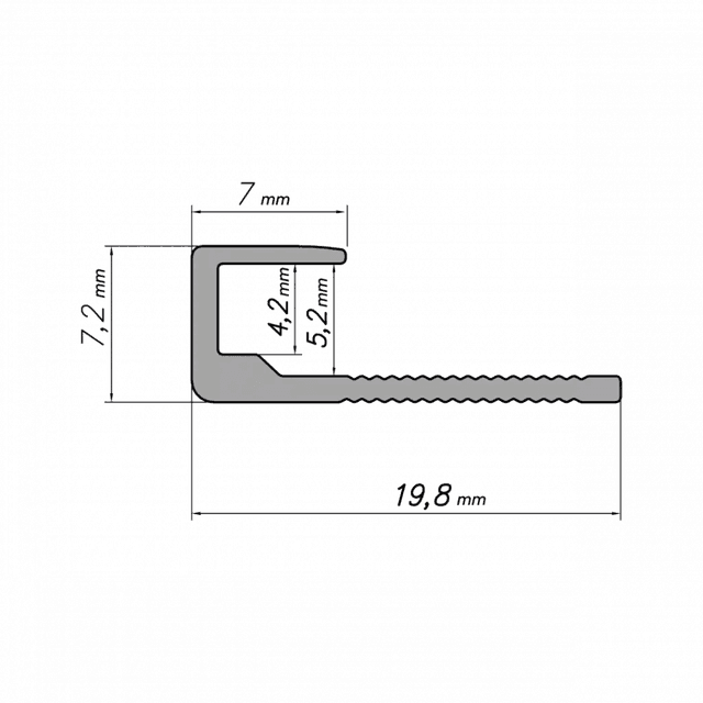Profil zakończeniowy Modee BLACK MATT A4 2800mm, 5905167882696, Modee