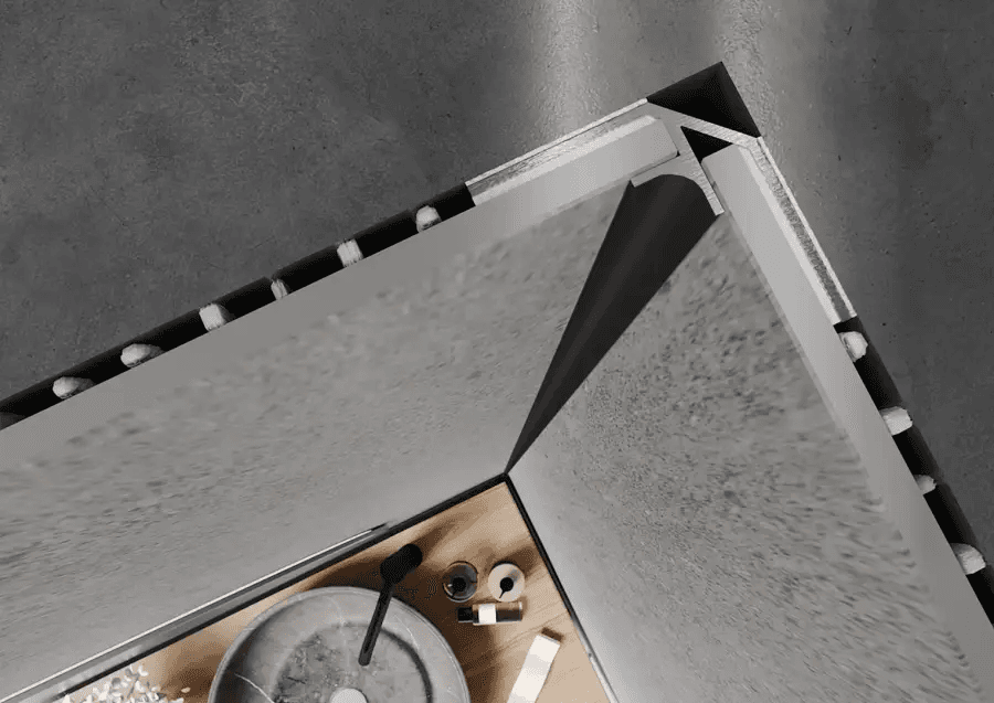 Narożnik wewnętrzny Modee BLACK MATT A4 2800mm, 5905167882726, Modee