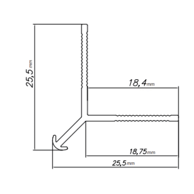 Narożnik zewnętrzny Modee BLACK MATT A4 2800mm, 5905167884065, Modee