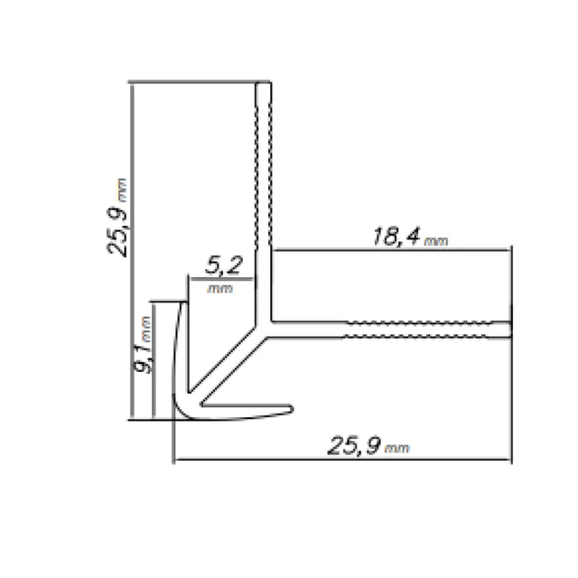 Narożnik zewnętrzny Modee BLACK MATT A4 2800mm, 5905167882757, Modee