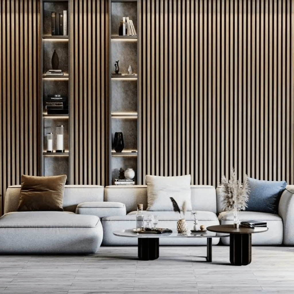 Lamele Akustyczne Dąb Naturalny Teak na Filcu L 248, 120043514, AGT