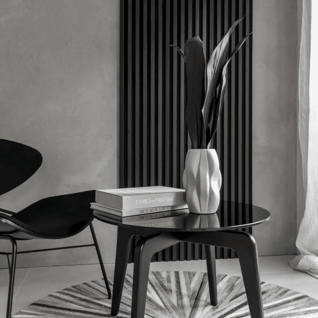 Lamele Panel lamelowy na filcu czarny mat 2700 x 308 mm, 53615641101, Marbet Design