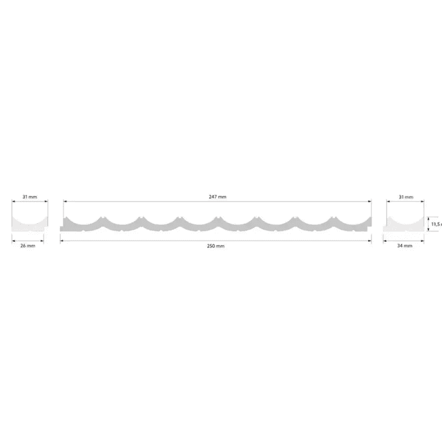 Listwa zakończeniowa Lumio WP002R Prawa, Mardom Decor