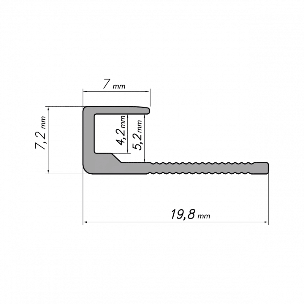 Profil zakończeniowy Modee SILVER A1 2800mm, 5905167884089, Modee