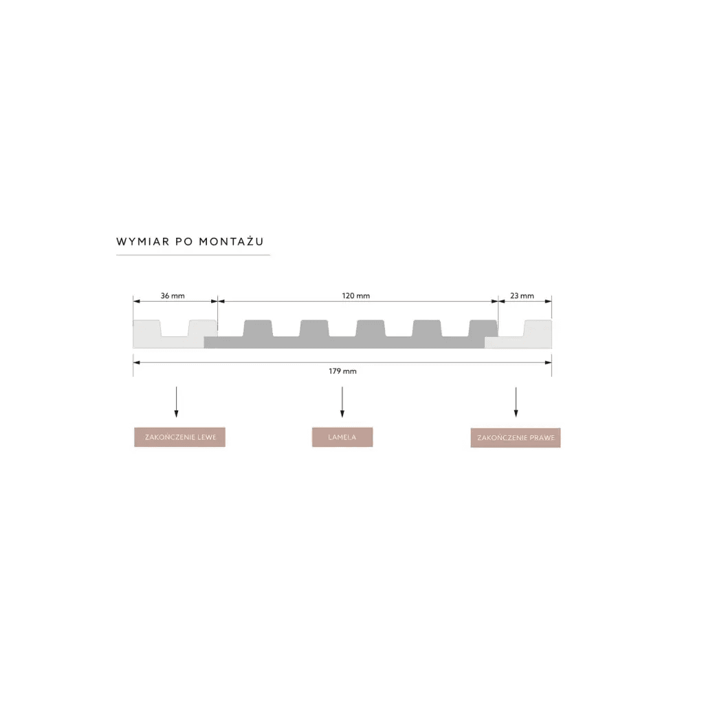 Zakończenie lameli Lamele S Stretto Listwa Lewa Dąb Naturalny L0105L, Mardom Decor