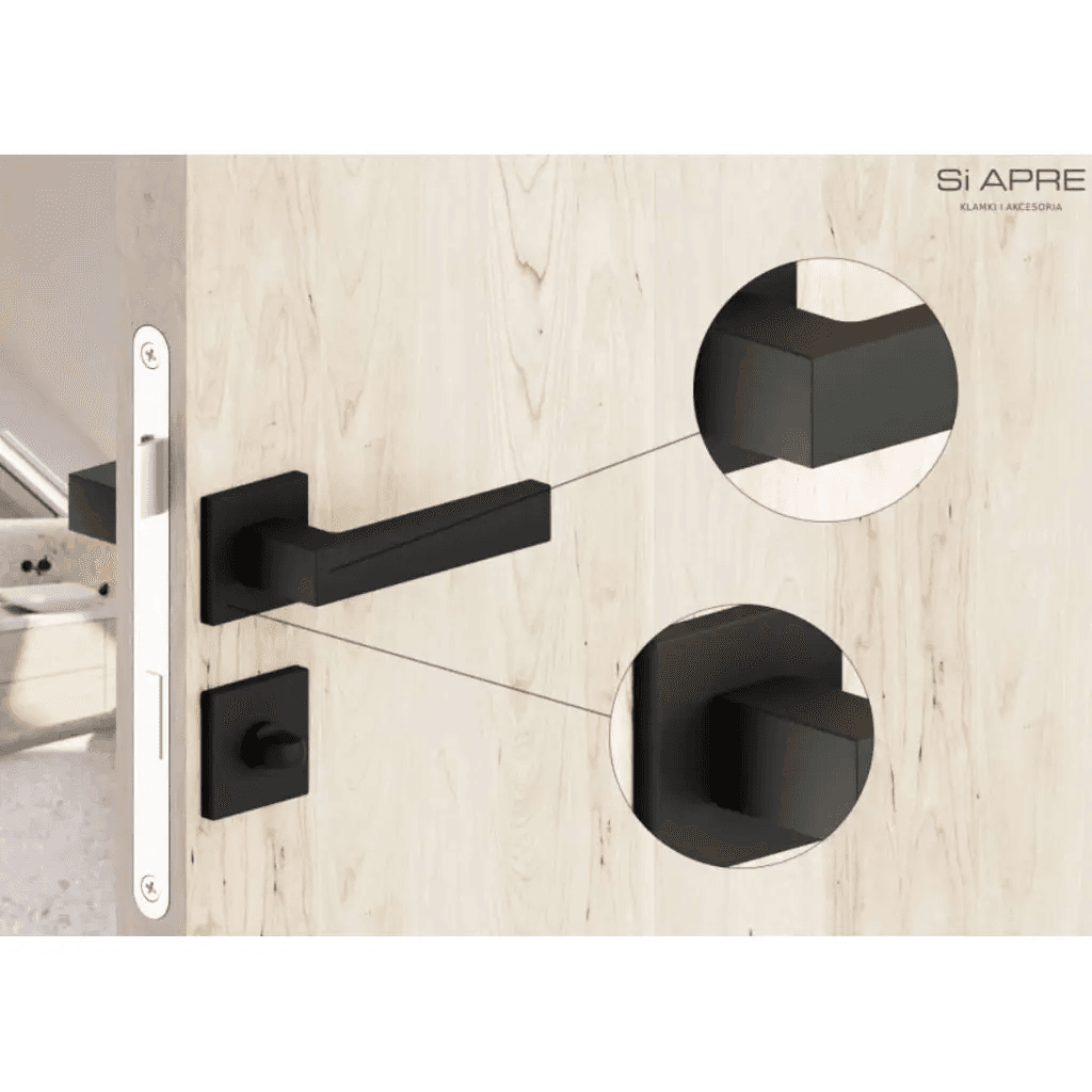 Rozeta kwadratowa BELLA QR56 do WC CZARNY , N656345, Si Apre