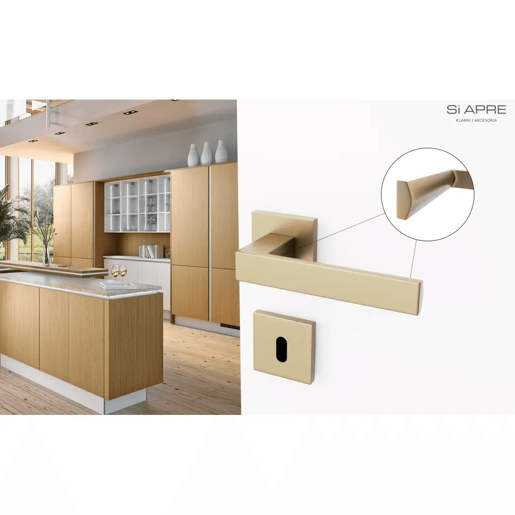 Rozety kwadratowe pod klucz pokojowy QR59 Złota anoda, 5907609716132, Si Apre