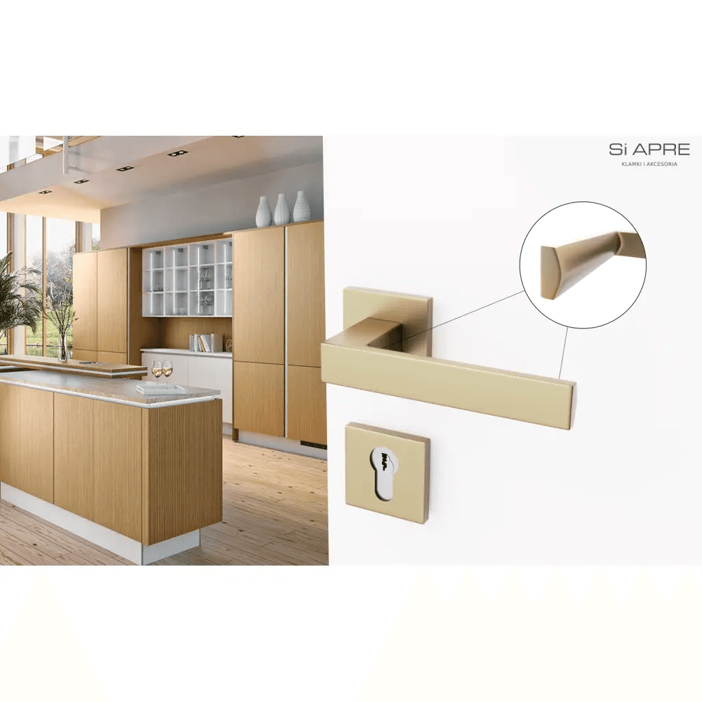 Rozety kwadratowe pod wkładkę WB QR59 Złota anoda, 5907609716149, Si Apre