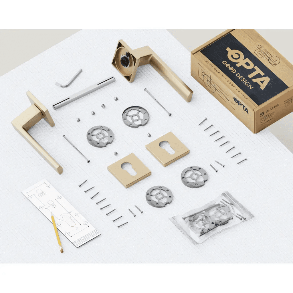 Rozety kwadratowe pod wkładkę WB QR59 Złota anoda, 5907609716149, Si Apre