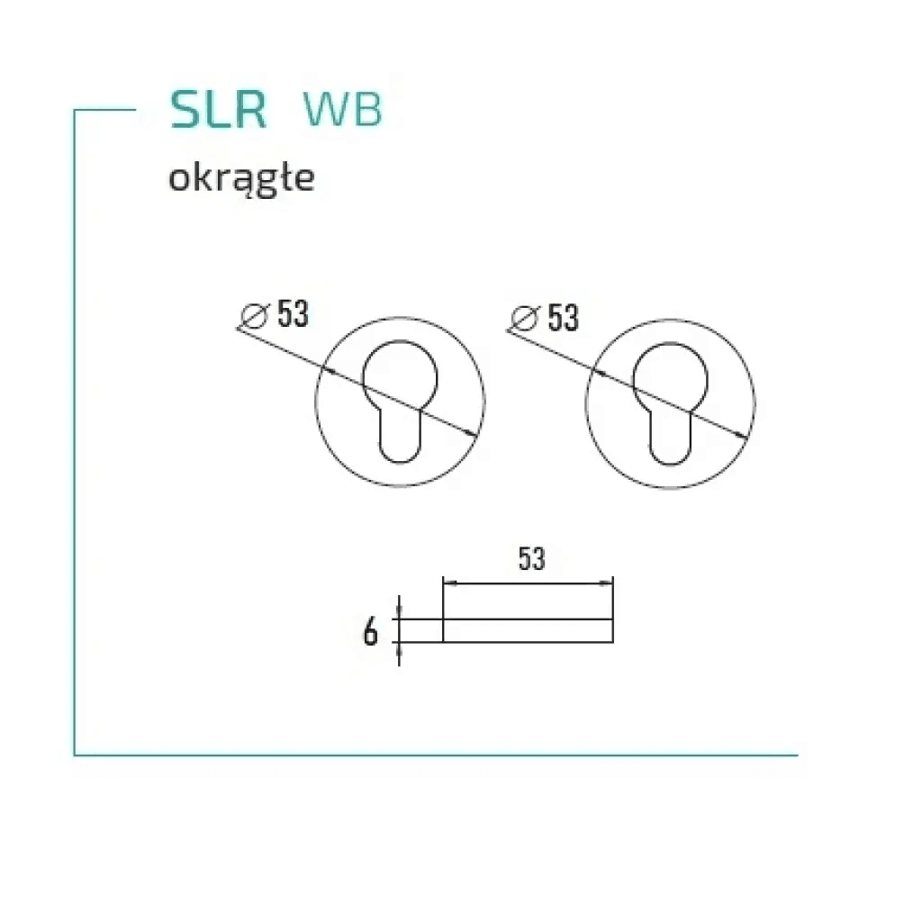 Rozeta okrągła pod wkładkę bębenkową SLR, 5907609715579, Si Apre