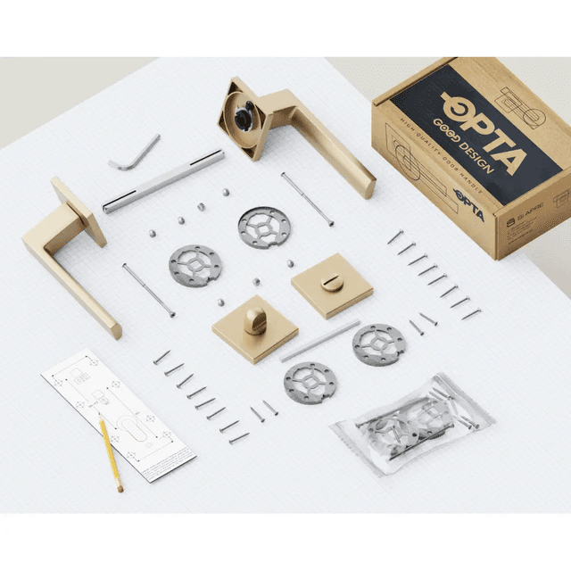 Rozety kwadratowe do WC QR59 Złota anoda, 5907609716446, Si Apre