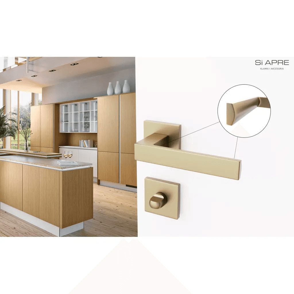 Rozety kwadratowe do WC QR59 Złota anoda, 5907609716446, Si Apre