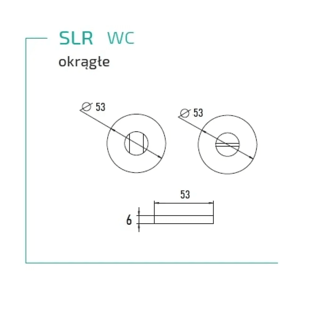 Rozeta okrągła do łazienki/WC SLR czarny, 5907609715586, Si Apre