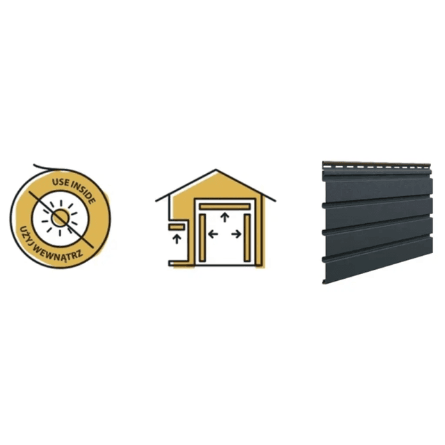 Listwa zakończeniowa J-Trim Szary Antracyt SV-15 3029907, Vilo