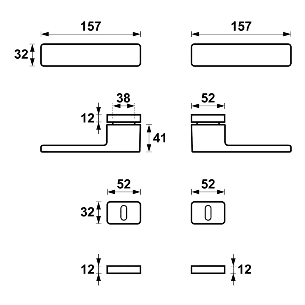 Klamka Libera Inox klamko + klamka + rozeta WK, 5907505414927, Axa