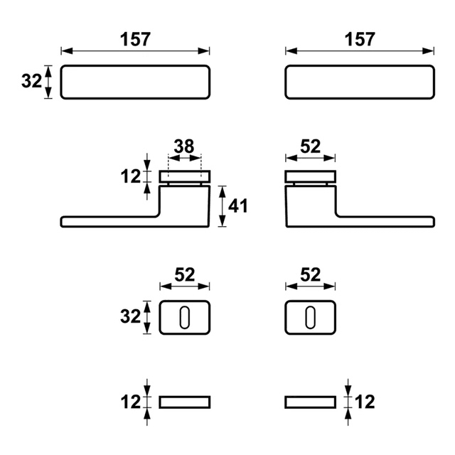 Klamka Libera Inox klamko + klamka + rozeta WK, 5907505414927, Axa