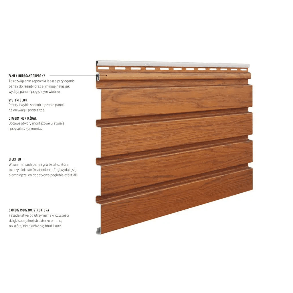 Panele zewnętrzne Fronto lamele Orzech 3028095, 3029950, Vilo