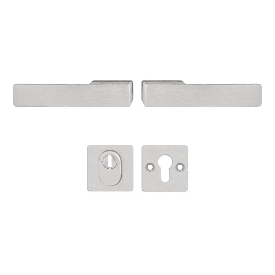 Klamka Libera Inox klamko + klamka + rozeta WB z zabezpieczeniem, 5907505414897, Axa