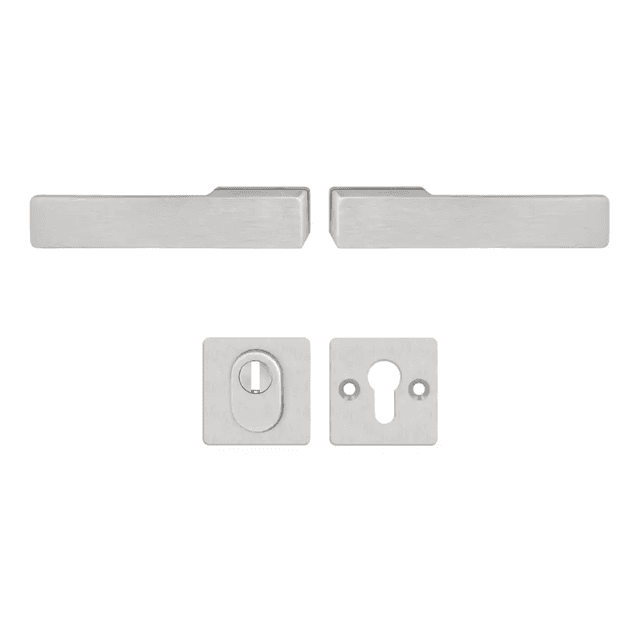 Klamka Libera Inox klamko + klamka + rozeta WB z zabezpieczeniem, 5907505414897, Axa