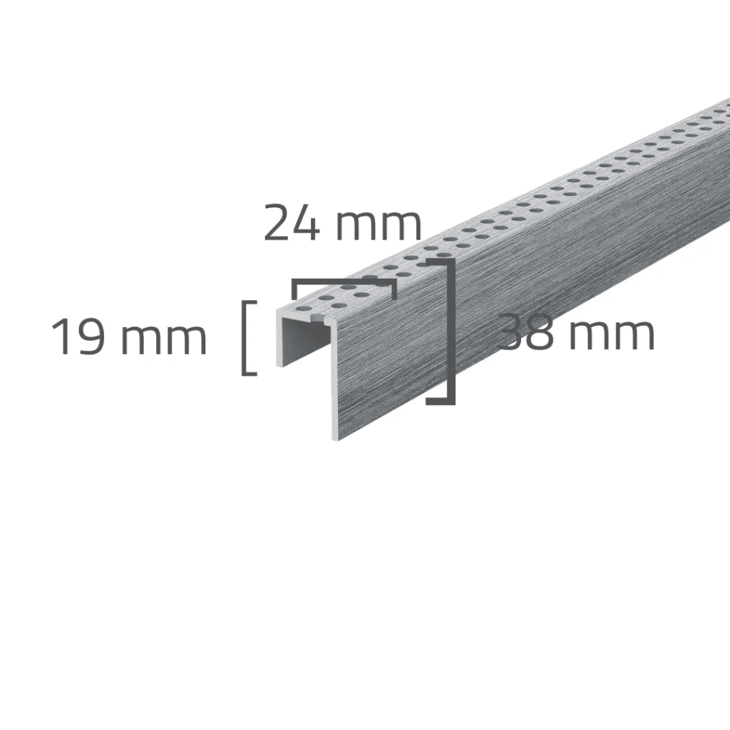 Panele elewacyjne fasadowe Solvo Listwa perforowana Dąb Szary 1-cz FS-261, 3030896, VOX