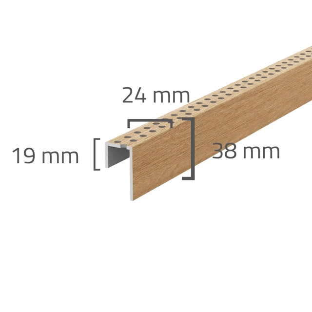 Panele elewacyjne fasadowe Solvo Listwa perforowana Dąb Naturalny 1-cz FS-261, 3030894, VOX